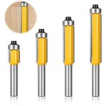 4 pcs 8mm tige fraise a copier, fraise defonceuse avec roulement suprieur, fraisage de menuiserie, per ...