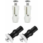 4 pcs abattant wc fixations charni�res, vis d'expansion pour couvercle de toilette fixation abattant ...