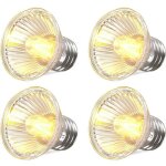 4 pcs ampoule chauffante terrarium e27, ampoule uva uvb tortue 75w dimmable lampe terrarium tortue terrestre ...
