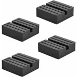 4 pcs bloc de cric en caoutchouc tampon hydraulique coussinet, jack pad cric fente protecteur pour prot�ger ...