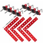 4 pcs bloc de positionnement à 90 degrés rouge - 140mm / 5, 5' pince de fixation à angle droit en alliage ... 4 pcs bloc de positionnement à 90 degrés rouge - 140mm / 5, 5' pince de fixation à angle droit en alliage ...