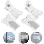 4 pcs bloque porte coulissante b�b� adh�sif s�curit� enfant porte coulissante bloque fen�tre s�curit� ...