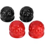 4 pcs cache boule attelage, 50 mm capuchons de protection boule attelage caoutchouc pour voitures camions ...