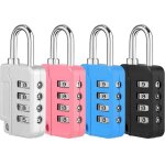 4 pcs cadenas code 4 chiffres, petit cadenas casier code alliage de zinc cadenas valise pour placard ...