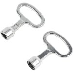 4 pcs cl triangulaire en mtal, cls pour compteur  gaz cl robinet purge radiateur cls 53. 6mm - ...