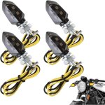 4 pcs clignotants moto led 12v avec homologation e, mini clignotants moto 5 led certifi�s e, feux de ...