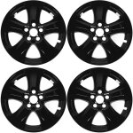 4 pcs couvercle de moyeu de roue en noir brillant, remplacement du capuchon de moyeu de roue pour toyota ...