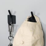 4 pcs crochet adh�sif pat�re murale adh�sive en acier inoxydable sus 304 porte manteau mural noir porte ...