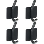4 pcs crochet adh�sif pat�re murale adh�sive en acier inoxydable sus 304 porte manteau mural noir porte ...