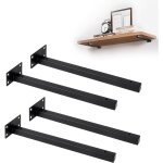 4 pcs �querre �tag�re, 30 cm support etagere murale, industrielle support d'�tag�re mural r�tro, supports ...