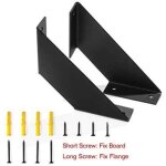 4 pcs equerre etagere murale, equerre metal de �tag�re robuste, equerre fer forge pour etageres bricolage ...