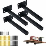 4 pcs querre tagre support tagere pour murale fixation, supports d'tagre murale, robuste support ...