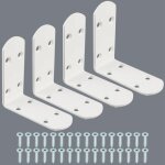 4 pcs �querre de fixation inox robustes, 8. 5 cm, equerre fixation en acier inoxydable pour chambre / ...