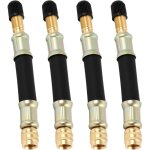 4 pcs extension valve pneu en caoutchouc 100mm en caoutchouc flexible avec bouchons �tanches, extension ...