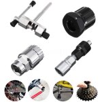 4 pcs kit outils de r�paration de v�lo, extracteur manivelle de v�lo, outils de r�paration cha�ne et ...