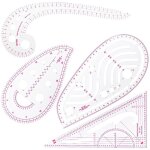 4 pcs perroquet couture, r�gle pour v�tements, dessin en plastique mesure de couture, r�gle de couture ...