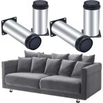 4 pcs pieds de meubles pieds de table pieds de bureau en acier inoxydable r�glable ronde meubles pied ...