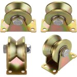 4 pcs poulie de levage, poulie simple pour de levage mouflage, rail roulette portail coulissan, roulette ...