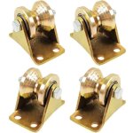 4 pcs poulie simple pour de levage mouflage - rail roulette portail coulissan - roue gorge forme en v ...