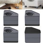 A 4 pcs rehausseurs de meubles, pieds anti - vibreur machine à laver universels, pieds machine à laver ... A 4 pcs rehausseurs de meubles, pieds anti - vibreur machine à laver universels, pieds machine à laver ...