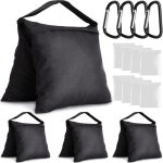 4 pcs sac de sable r�sistant pour tr�pied de photographie, studio photo et vid�o, jardin noir