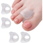 4 pcs s�parateur orteils, s�parateurs d'orteils orthese pour chevauchement orteil, marteau orteil correcteur ...