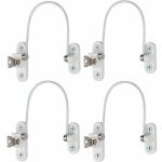 4 pcs serrure fen�tre s�curit�, entrebailleur fen�tre s�curit� porte avec cl� pour enfant b�b�, c�ble ...