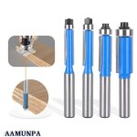 4 pcs set fraise defonceuse 8mm tige, fraise a copier a bois, fraises pour dfonceuses avec roulement ...