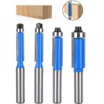 4 pcs set fraise defonceuse 8mm tige, fraise a copier a bois, fraises pour dfonceuses avec roulement ...