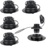 4 pcs vanne d'air pour bateau gonflable vanne de cano gonflable noir remplacement valve capuchons de ...