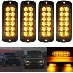 4 pi�ces 12 - 24v led stroboscopique voiture ampoule led voiture orange lumineux feux �clairage remorque ...