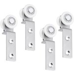 4 pi�ces 20 mm roulettes porte coulissante, bloc de poulie de roulement en m�tal de tuyau de courbure, ...