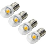 4 pi�ces 3v 0. 2w e10 ampoule led 5050 1smd blanc 3000k led ampoule de remplacement mise � niveau pour ...