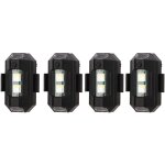4 pi�ces anti - collision lumi�res 3 modes de couleurs led clignotant avertissement lampes de s�curit� ...