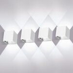 4 pi�ces appliques murales 12w angle de faisceau r�glable �tanche ip65 �clairage mural ext�rieur naturel ...