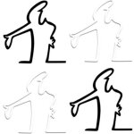 4 pi�ces autocollants r�fl�chissants, stickers voiture autocollants de voitureautocollants de rappel ...