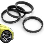 4 pi�ces bagues de centrage 66, 6 � 57, 1, moyeu roue auto bague de centrage, bague de centrage jante ...