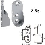 4 pi�ces barre de penderie, support tringle, penderie ovale support barre penderie alliage de zinc nickel� ...