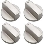 4 pi�ces boutons de cuisini�re 8mm boutons de commande universels en m�tal argent� comme remplacement ...