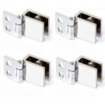 4 pi�ces charni�re meuble porte en verre, charni�re � pince, clip de porte en verre, convient pour vitrine, ...