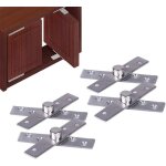 4 pices charnires pivotantes en acier inoxydable, charnires pivot porte  rotation cache de 360 degrs, ...