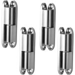 4 pi�ces charniere porte en acier inoxydable, petites charniere meuble (6 cm de long), paumelles de porte ...