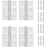 4 pi�ces charni�re de porte , avec vis, charni�re en acier inoxydable, charni�re invisible, charni�re ...