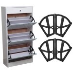 Tuserxln - 4 pièces chaussures charnières tiroir cabinet charnières en raccords de remplacement pour ... Tuserxln - 4 pièces chaussures charnières tiroir cabinet charnières en raccords de remplacement pour ...