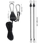 4 pi�ces cordes � cliquet r�glable avec crochets 1 / 8 tendeur voile ombrage sangle � cliquet corde pour ...