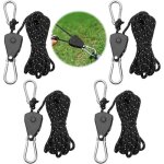 4 pices corde  cliquet vec crochets, 4 m cliquet de poulie  corde rglable 1 / 8 pouces rope ratchet ...