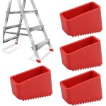 4 pi�ces couvre - pieds d'�chelle en caoutchouc, embout escabeau 50x20mm, pied escabeau, pieds d'�chelle ...