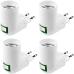 4 pi�ces e27 avec interrupteur douille de chantier ac 220v douille electrique pour adaptateur lampe de ...