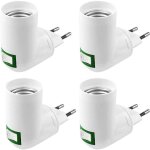 4 pi�ces e27 avec interrupteur douille de chantier ac 220v douille electrique pour adaptateur lampe de ...