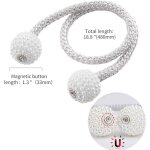 4 pi�ces embrases pour voilages, embrase rideaux aimant�, attache rideau aimant�e, mbrasses magn�tiques ...